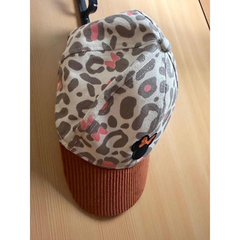 Disney Junior Minnie Mouse Kids Leopard Print Corduroy Brim Baseball Hat OSFM - Picture 3 of 8